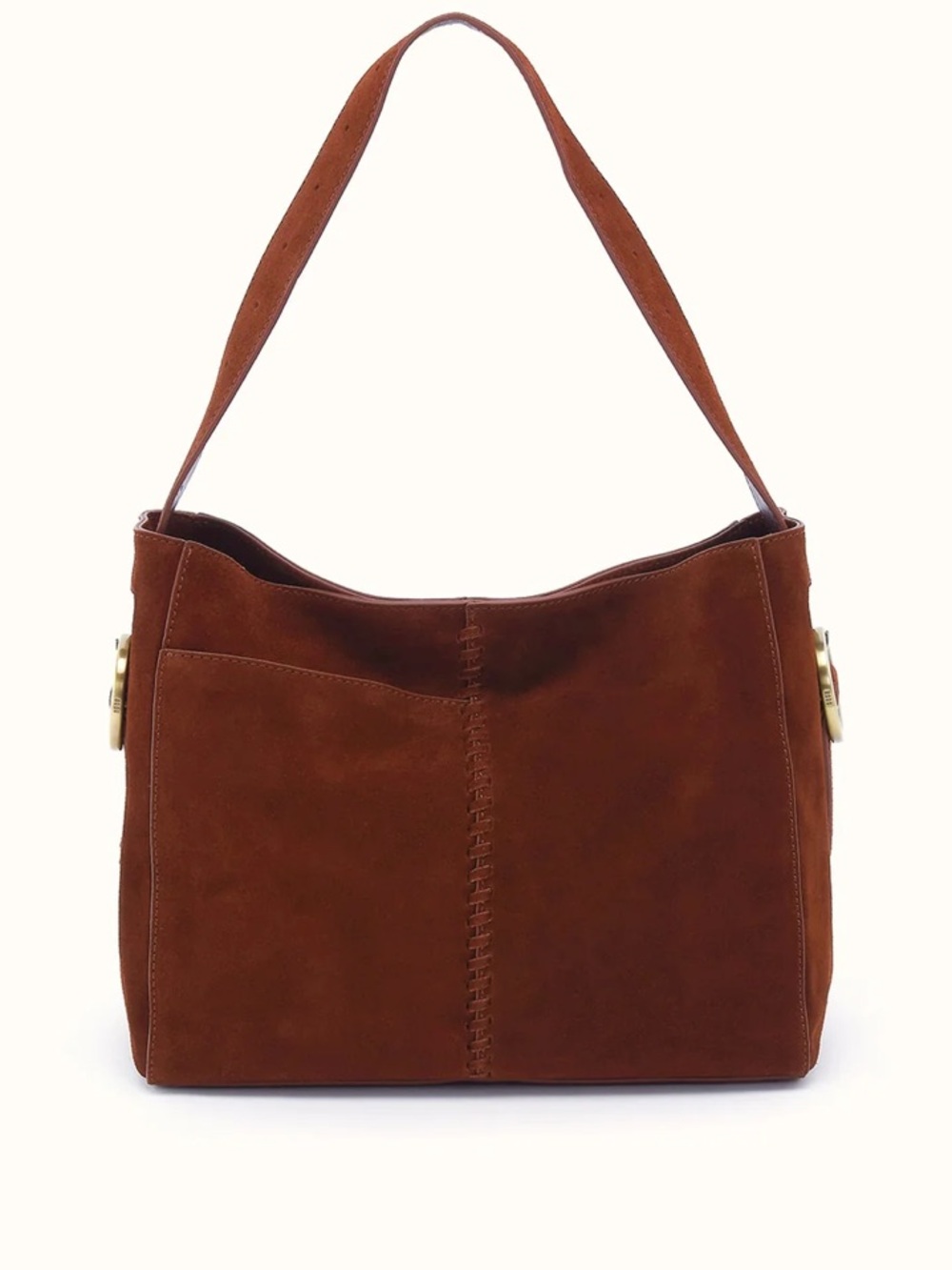 HOBO Render Shoulder Bag in Chocolate Suede